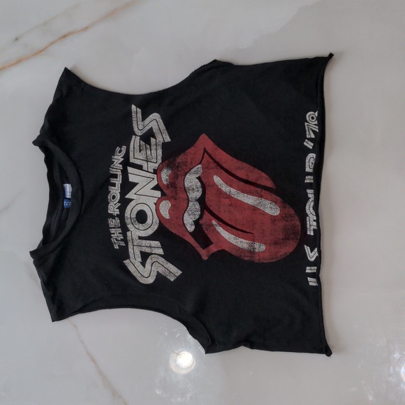 H&M Tops - FINAL PRICE H&M Divided The Rolling Stones US Tour '78 Graphic Crop Tank Top XS